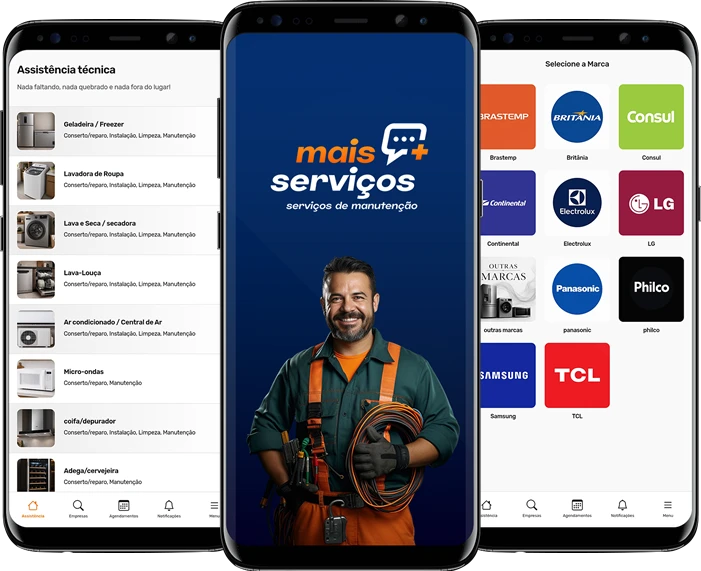 Aplicativo Mais Serviços desenvolvido pela Dynamica Soft