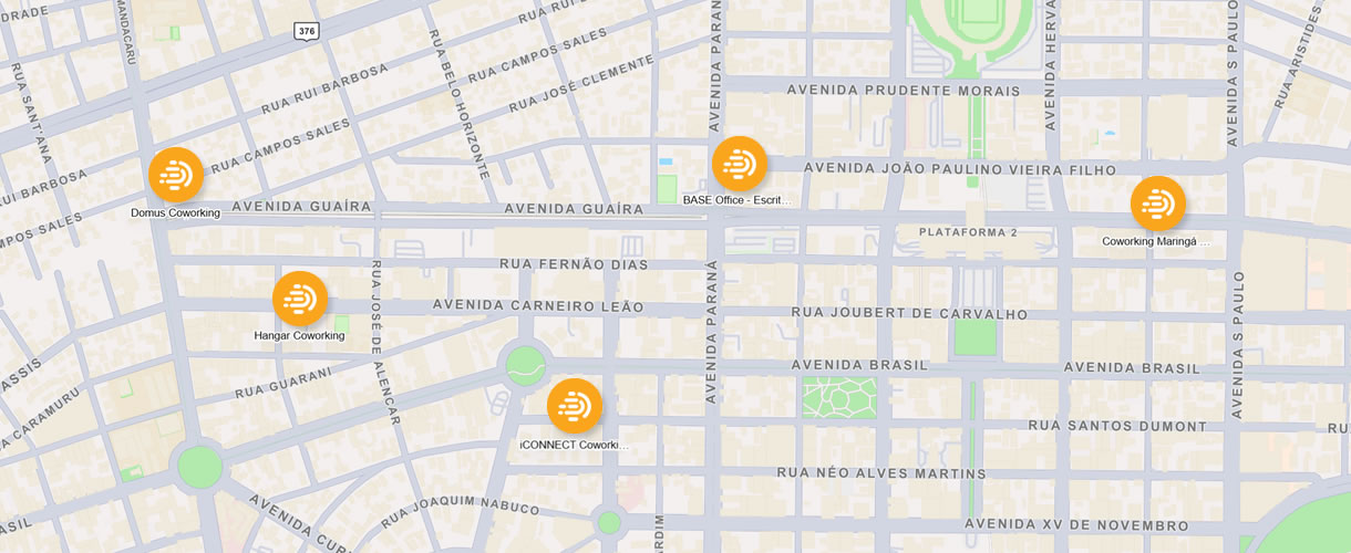 Locais de atendimento da Dynamica Soft em Maringá-PR